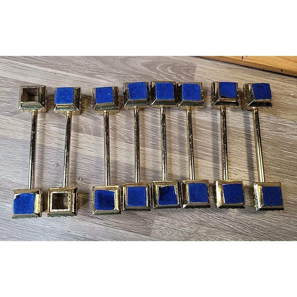 8 Gold Tone Knife Rests, Placecard Holder's & Placecards Tablescape Holidays